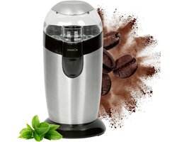 Elektrische Koffiemolen - Koffiemolen Roestvrijstaal - Verse Koffie Maken - Roestvrijstalen Slagmes - 40 g - Zwart
