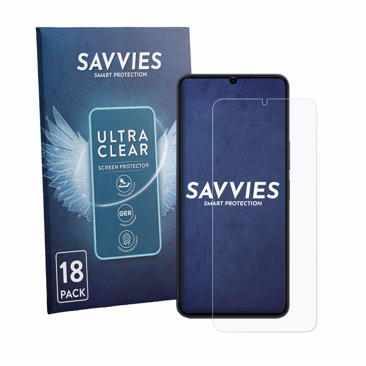 Savvies - Screenprotector voor Vivo T5 Lite - Folie Beschermfolie transparant 18 Stuks