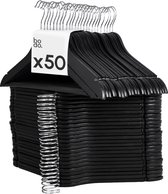 Kledinghangers Hout Zwart - 50 Stuks Kleerhangers - Bodo