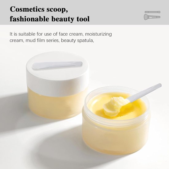 100 stuks cosmetische spatel, spatel cosmetica, kunststof spatel, cosmetische spatel, geschikt voor het mengen en samplen van vochtinbrengende lotion — afbeelding 2