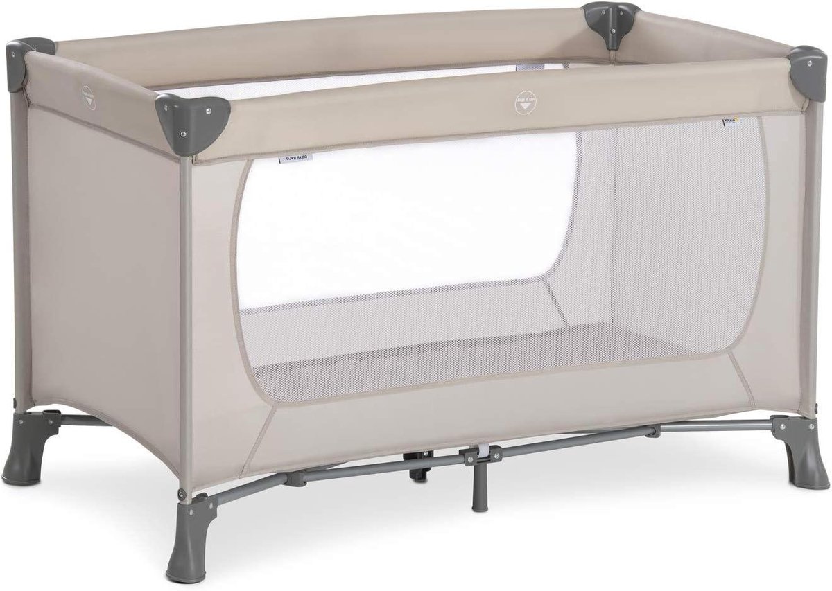 Campingbedje - Reisbedje Babybed - Reizen en Logeren - Inclusief Draagtas - 120 x 60 cm - Beige