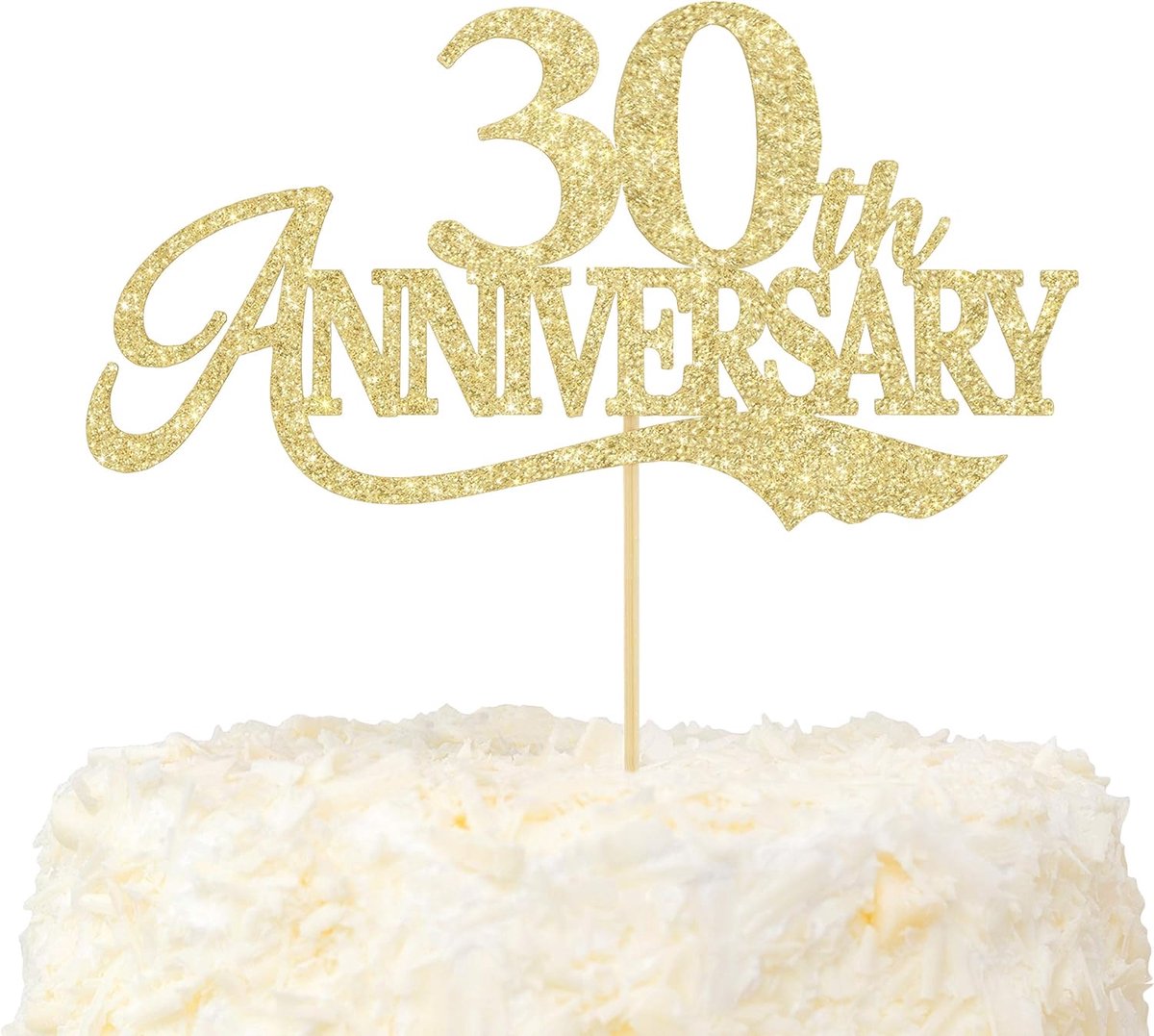 30e verjaardag taart topper goud glitter voor 30 jaar bruiloft verjaardag taart decoratie