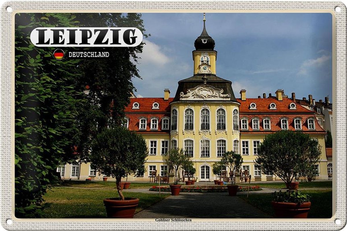 Blechschild Städte Leipzig Gohliser Schlösschen 30x20cm