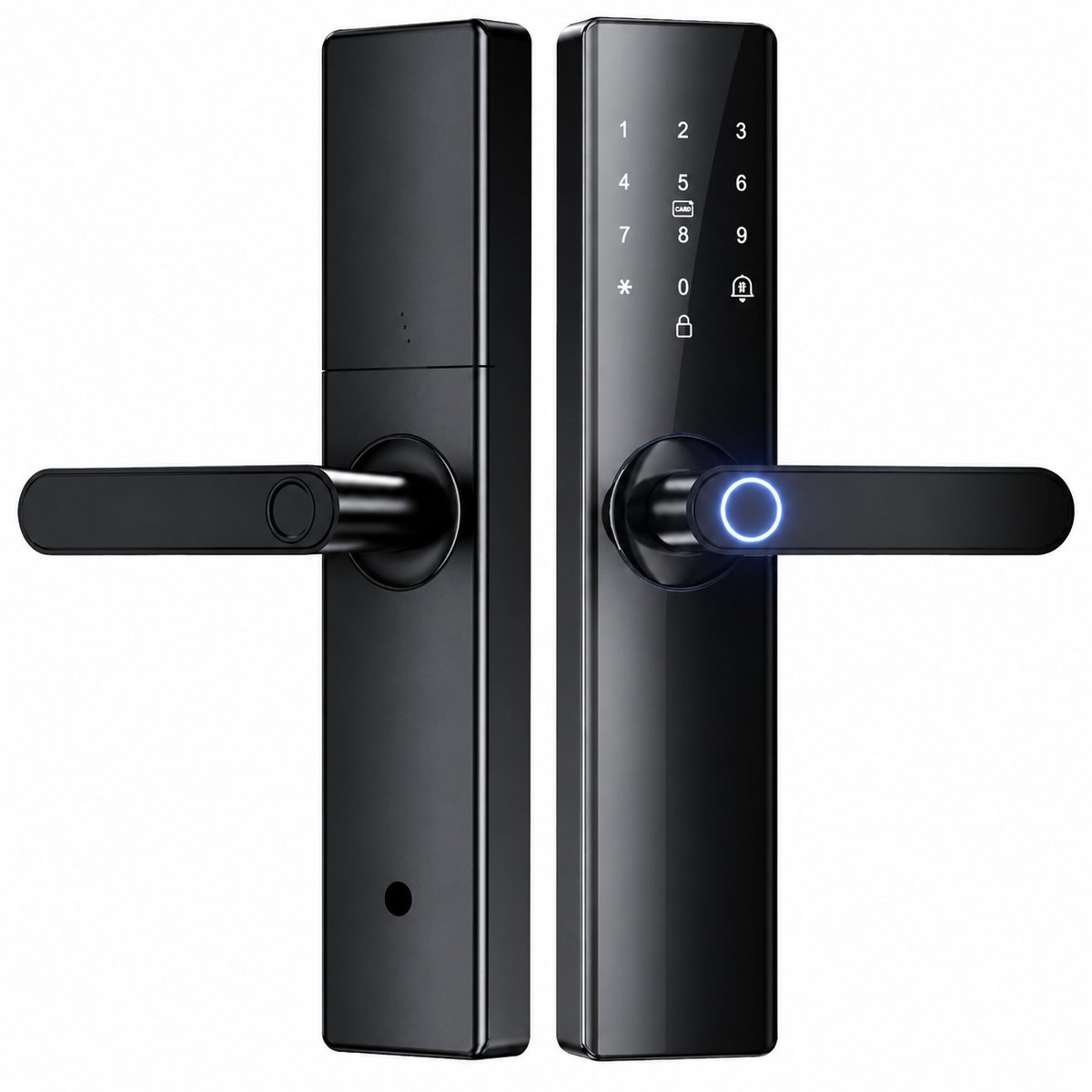 Smart Lock - Slimme Deurklink - Slimme Deurslot - Deurklink met Vingerafdruk - Met APP & WiFi Tuya APP - BlueTooth - Zwart - Anti inbraak - Slim slot - Deurslot