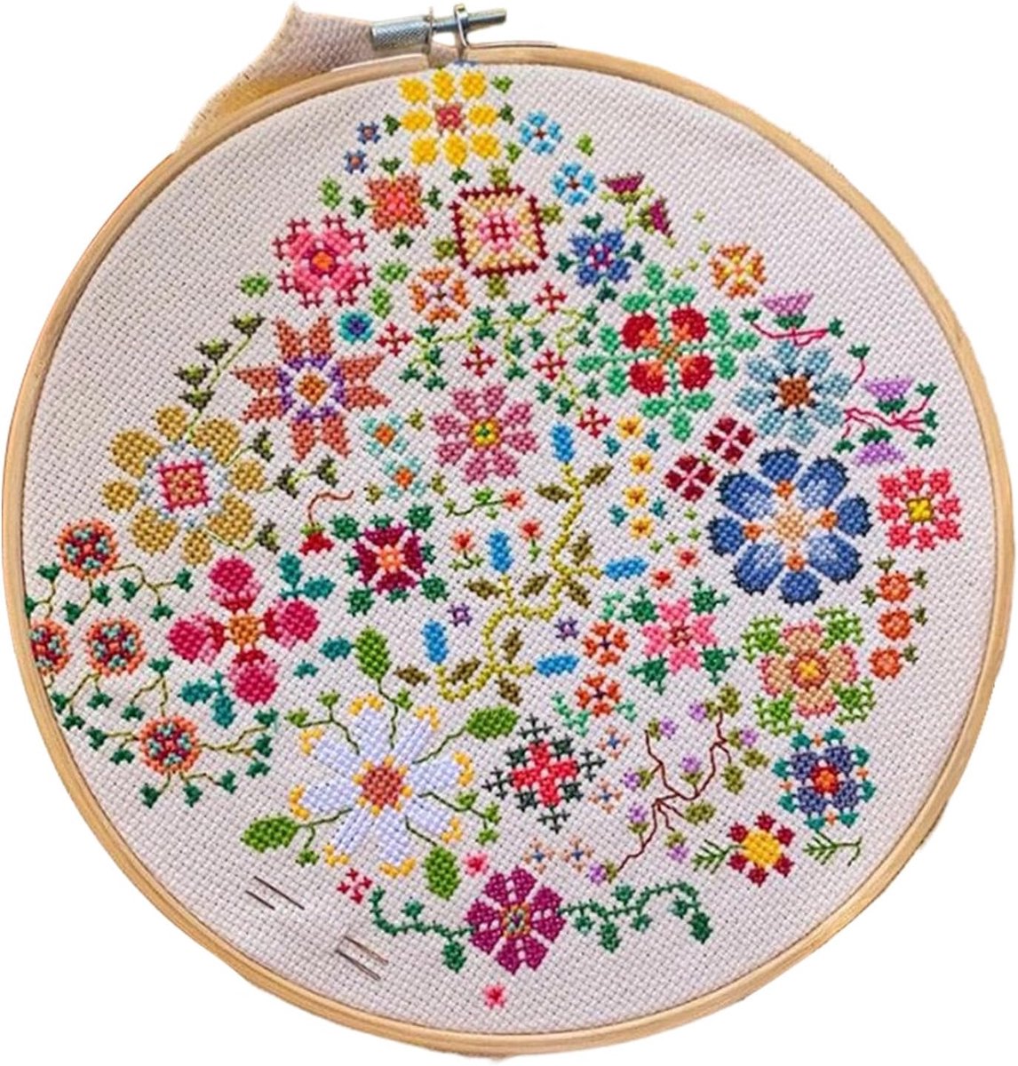 Borduurpakket Kunst En Ambachten Handgemaakt | Beginners Bloemen Borduurpakket Geschikt Voor Leren En Oefenen Volwassenen Unisex Thuis Decoratie Naaiwerk Quilten