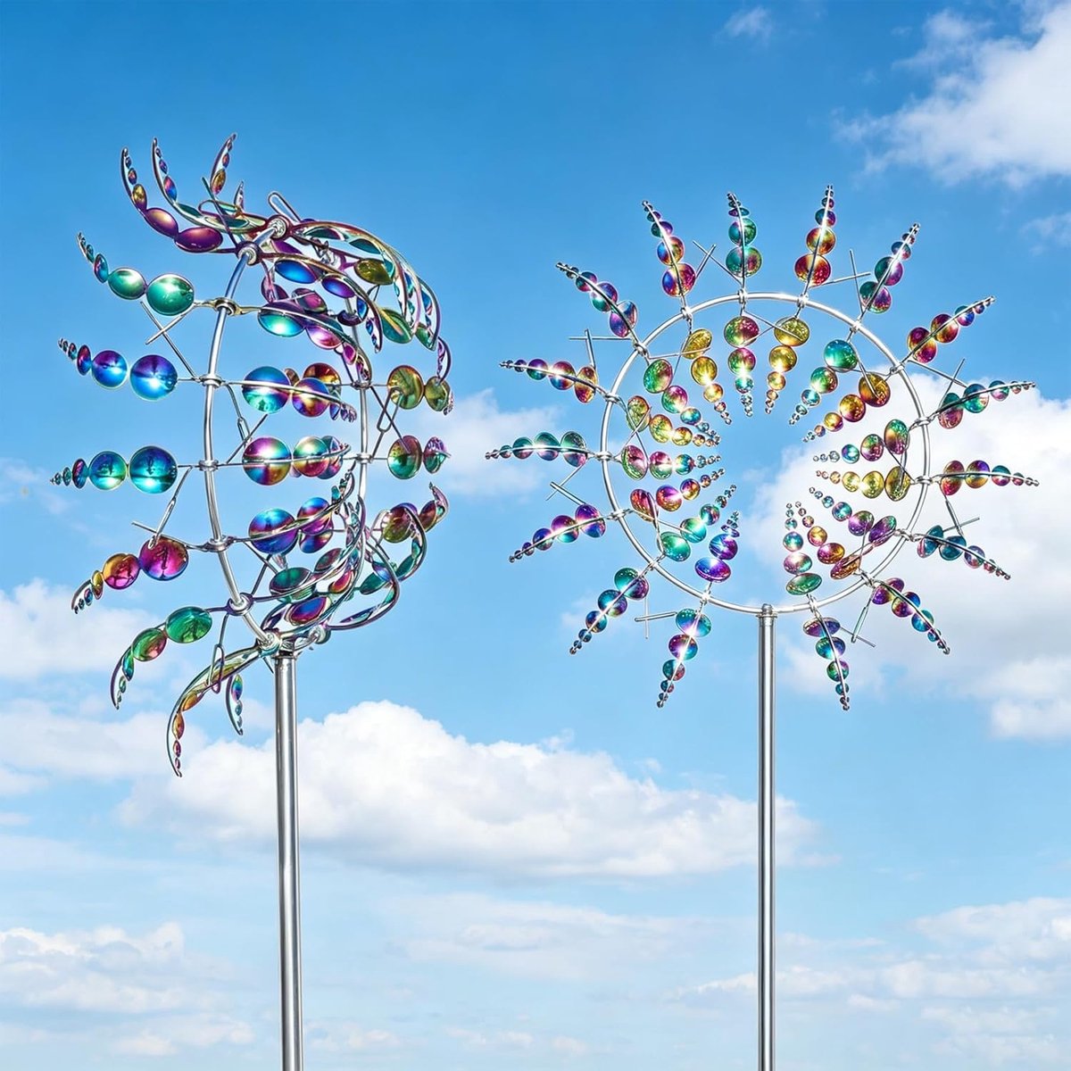 Windmolen metaal diameter 30 cm 3D metalen windmolen kleurrijk voor tuin, terras, landschapsdecoratie