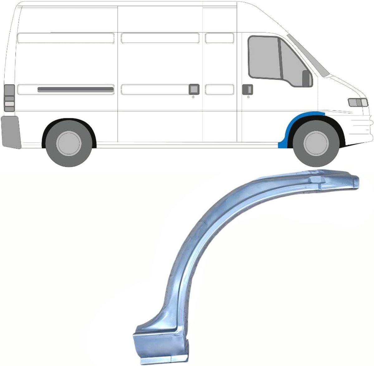 voorste spatbord voor Peugeot Boxer 1994-2006 / Rechts