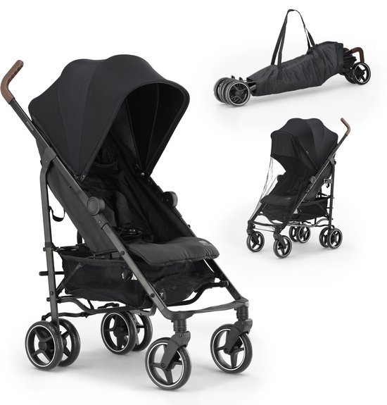 Deryan Bobbie Paraplu Buggy - Met Draagtas - Verstelbaar - Zwart