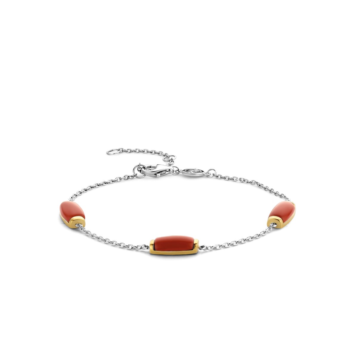 TI SENTO Dames Armband - 925 zilver - Rood - 2930CR