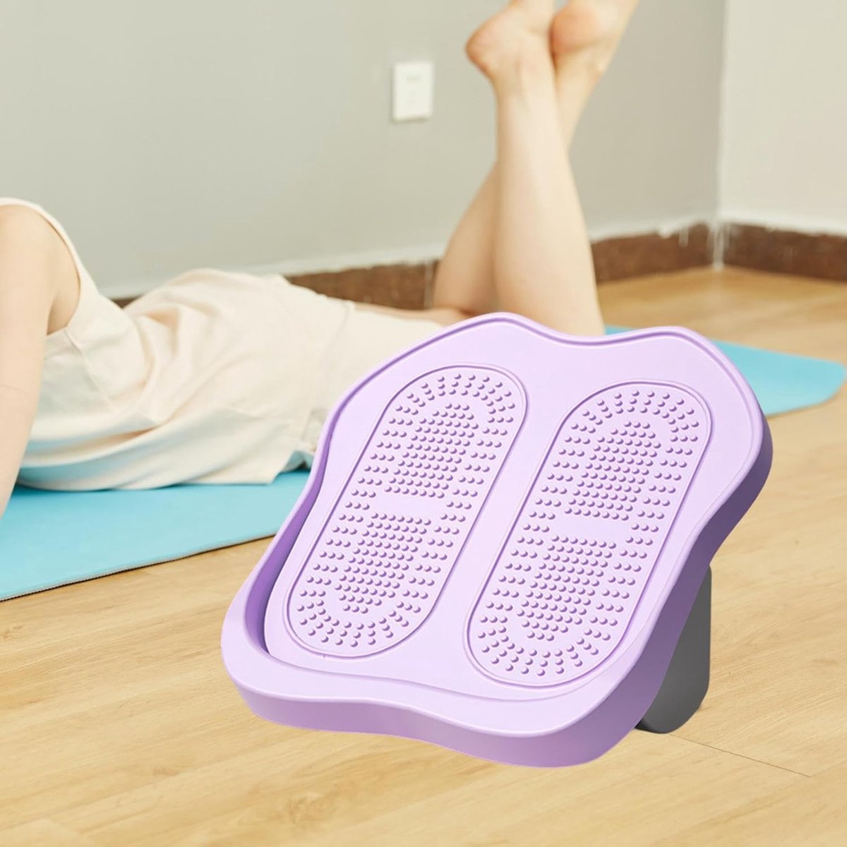 Slant Board Calf Stretcher Incline Board Foldable Wood Anti Slip Surface Professional Leg Stretch Squat Wedge for Exercise （Paars）