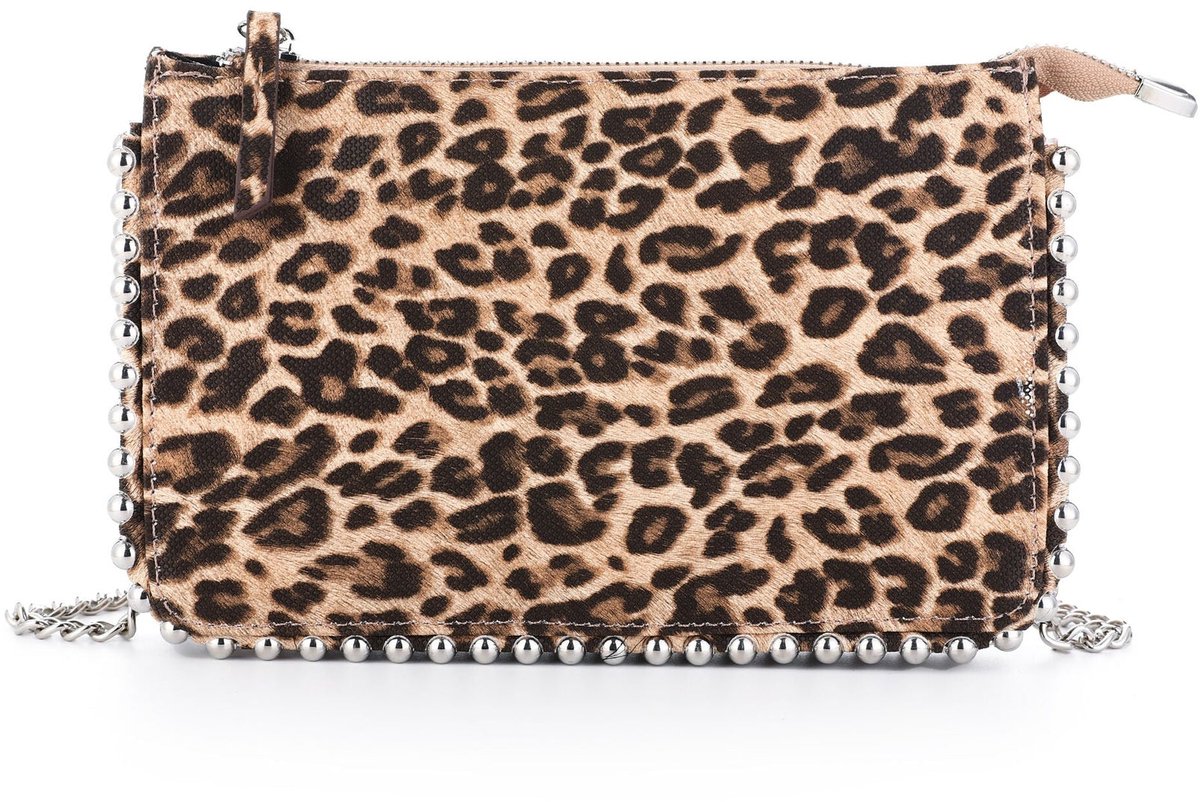 Sunset Fashion Tas Leopard bruin 24x15cm