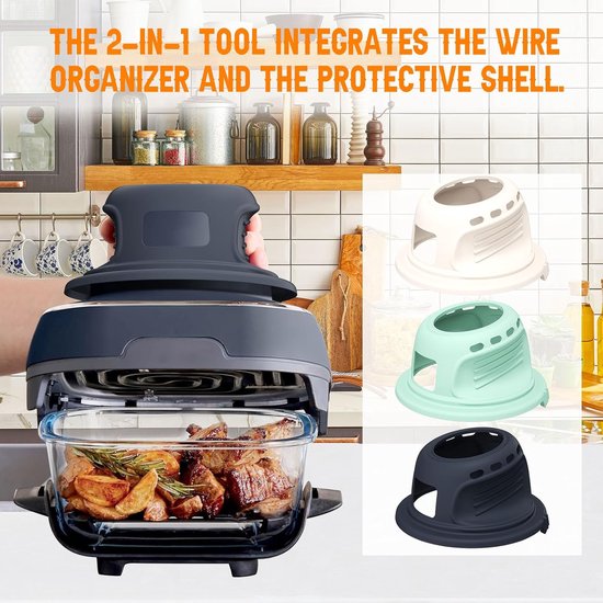 verbrandingsbescherming voor Ninja CRISPi friteuse, siliconen hoes voor Ninja Crispi Air Fryer FN101EUSG, Air Fryer accessoires voor Ninja FN101EU — afbeelding 3