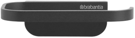 Porte-rouleau de toilette Brabantia noir avec support plat.