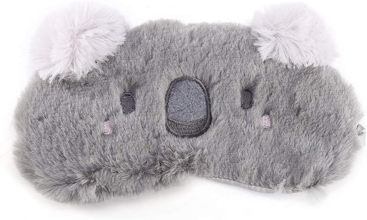 Slaapmasker, 3D Schattig Pluizig Cartoon Dier Oogmasker, Zachte en Comfortabele Slaapmaskers voor Dames, Heren, Meisjes, Kinderen, Nachtdutje, Reizen, Meditatie, Slaapfeest, Accessoires(Koala)