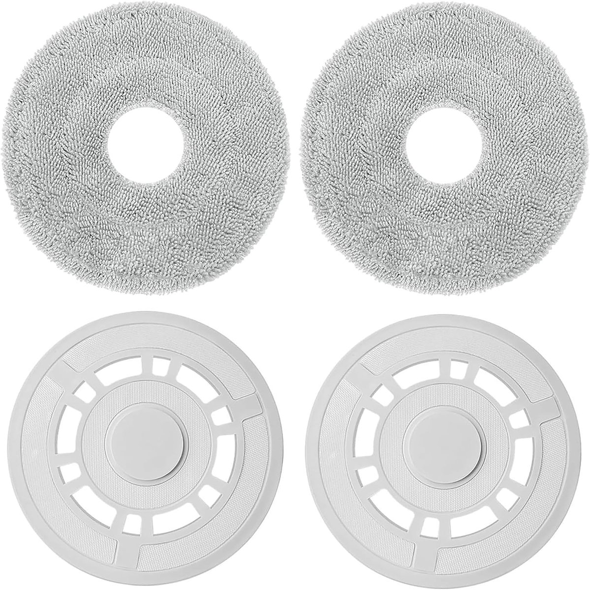 2 dweildoeken met 2 reservehouders, dweilplaten voor Xiaomi X20+, Dreame L10S Pro Gen 2/L10S Pro Gen 3/L10 Ultra/L10S Pro/L10S Ultra/L10 Prime/X20 Pro, dweilhouder
