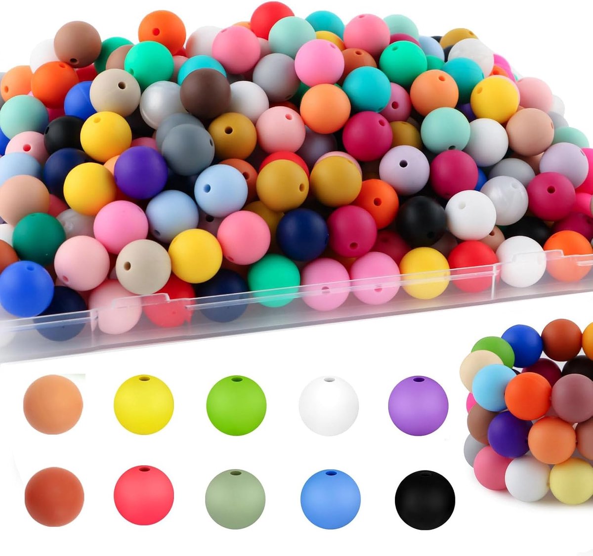 Kralen bulk voor rond, armband maken, ketting maken, matte mix kleuren sleutelhanger sieraden doe-het-zelf ambachten