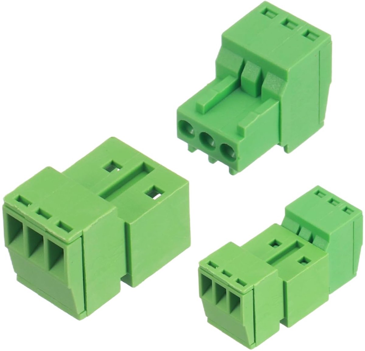 10 set 3-polige PCB-klemlijst, 2,54 mm PCB-schroefklemmen stekkers en stopcontacten kits aansluitklem blok 125V 4A voor 26-18AWG kabel