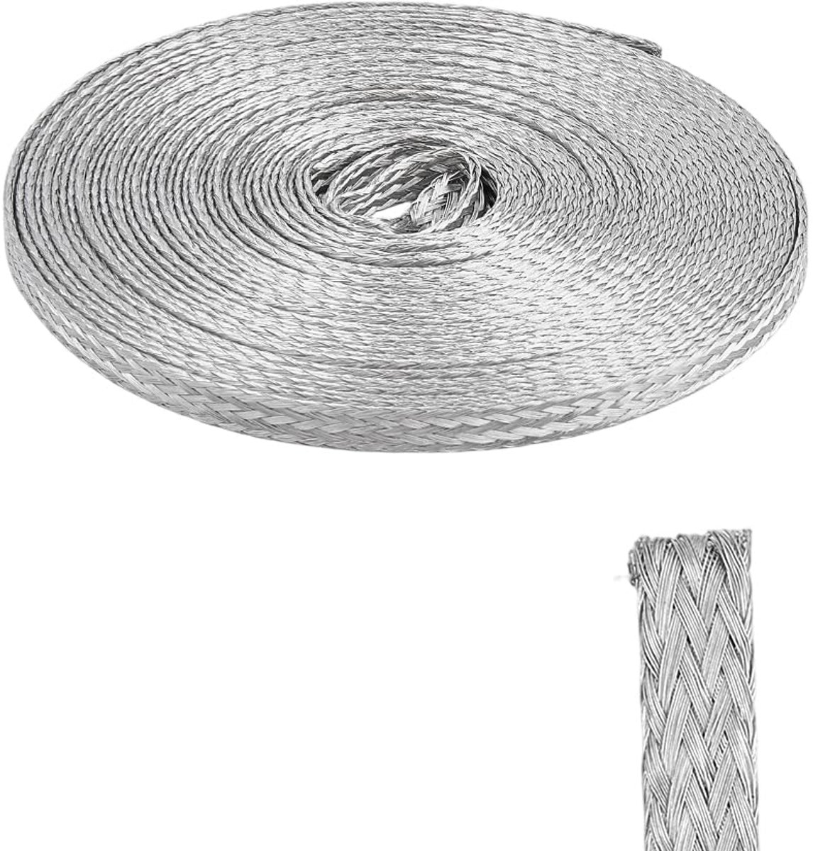 Kabelmantel van vertind koper, vlechtwerk van metaal, afscherming voor draden van vertind koper voor kabels en draden ter bescherming van de bedrading (6 mm-6 m)