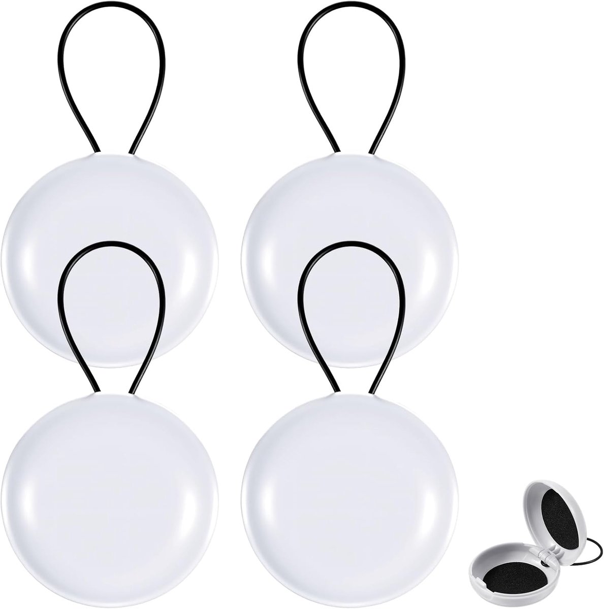 4 stuks hoofdtelefoon organizer, oordopjes etui, earplug case, draagbare kleine opbergbox voor ring, oordopjes, hoortoestel, kabel, U-Disk