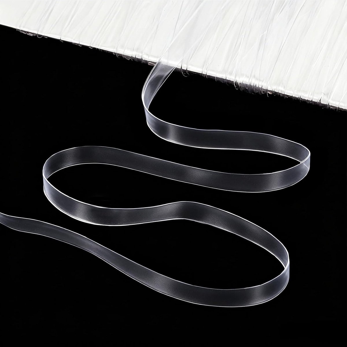 Elastische band, 50 meter en 1,3 cm, onzichtbare elastische bandjes met transparante elastiek, lichte beha-bandjes