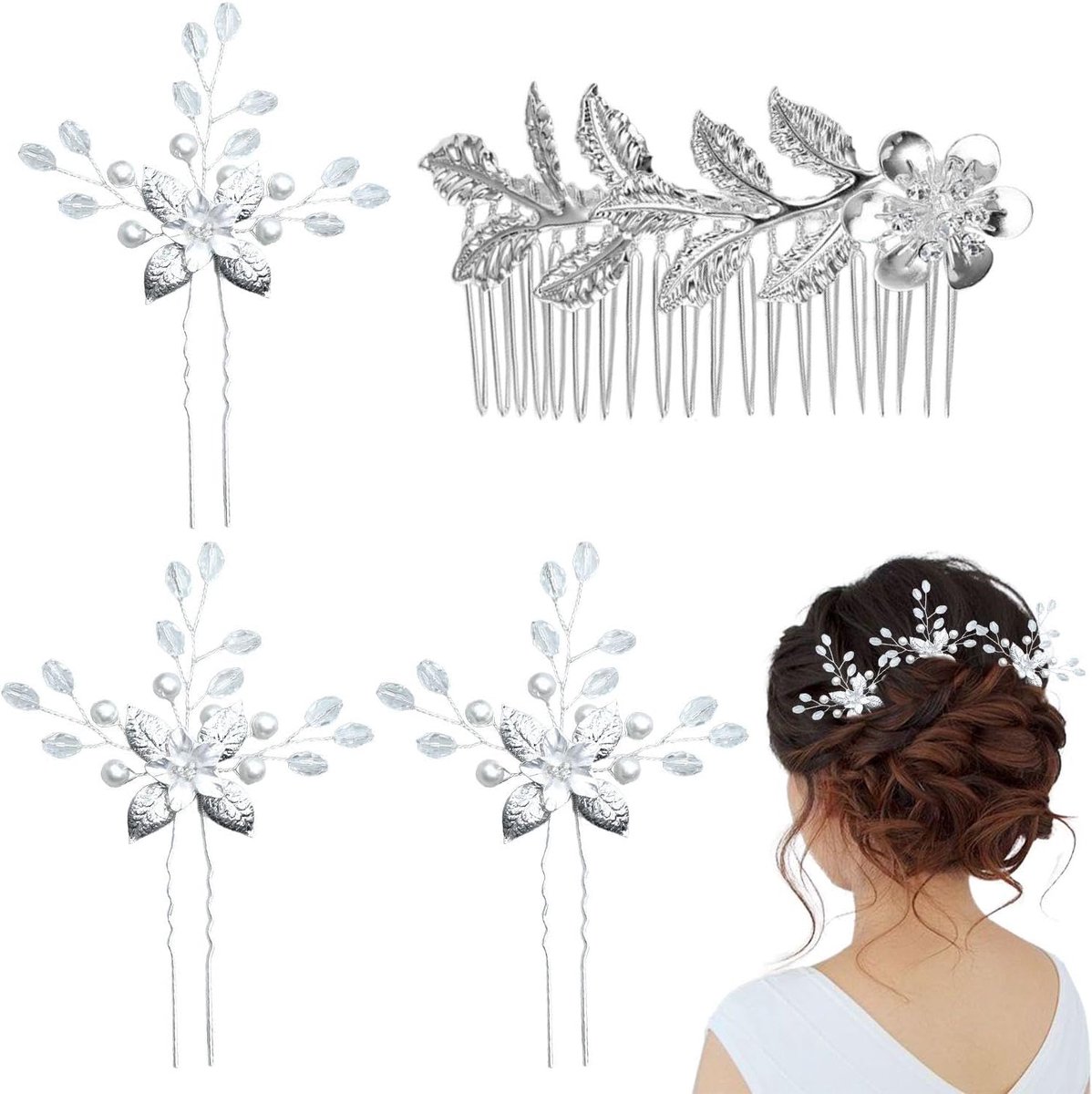 Haarspelden En 1 Stuk Blad Haarkam, Elee Haaraccessoires, Bruidshaaraccessoires, Kapseldecoraties.