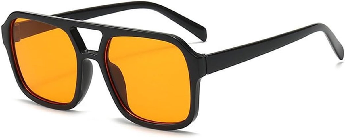 1 Gafas De Sol Retro, vintage uniseks dames en heren, UV400-bescherming, plastic frame, licht en opvouwbaar, voor dagelijks gebruik, reizen, strand, feest