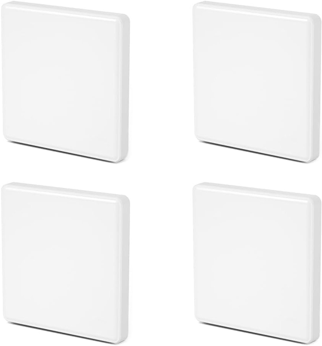 stopcontact, 4 stuks, wit, voor inbouwdoos, lichtschakelaar, afdekking en wandafdekking, schroefloos blinddeksel, wandafdekking, stopcontact muur, stekkerkap