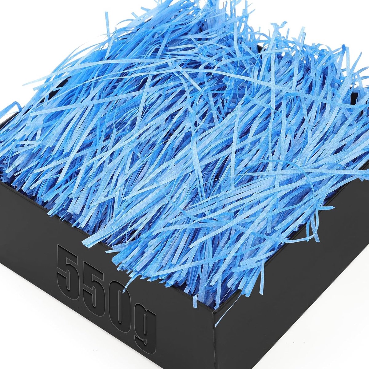 550 g versnipperd papier voor geschenkdoos, koningsblauw, vulmateriaal, cadeau, verpakkingsmateriaal met strikken, hamper, Shred Raffia, vulmateriaal voor pakketten, doe-het-zelf festival
