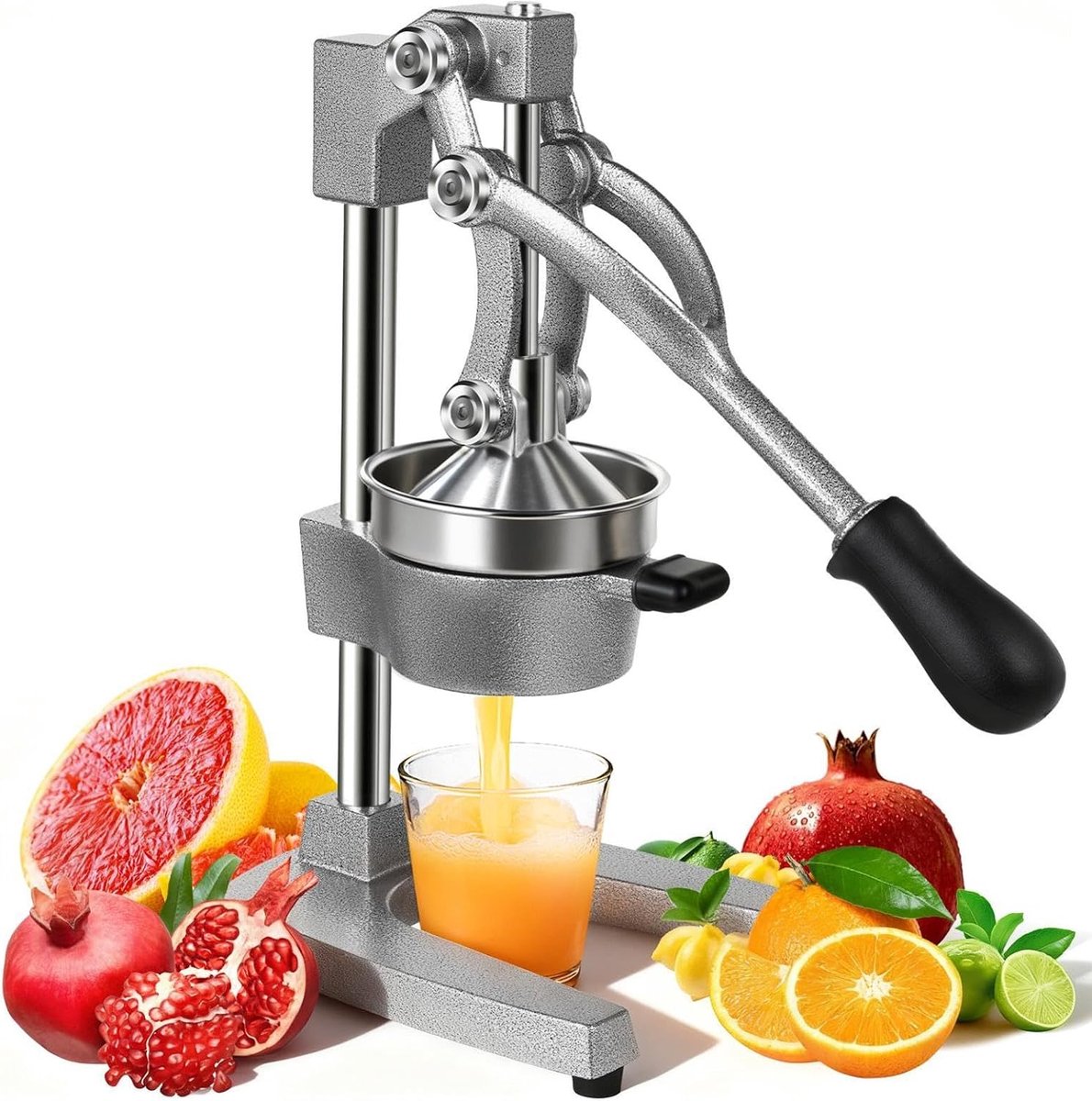 Handpers Manual Juicer Squeezer, Commerciële Heavy Duty Gietijzeren Handpers Handleiding Oranje Citrus Citroen Limoen Grapefruit Granaatappel Vruchtensap Squeezer Machine