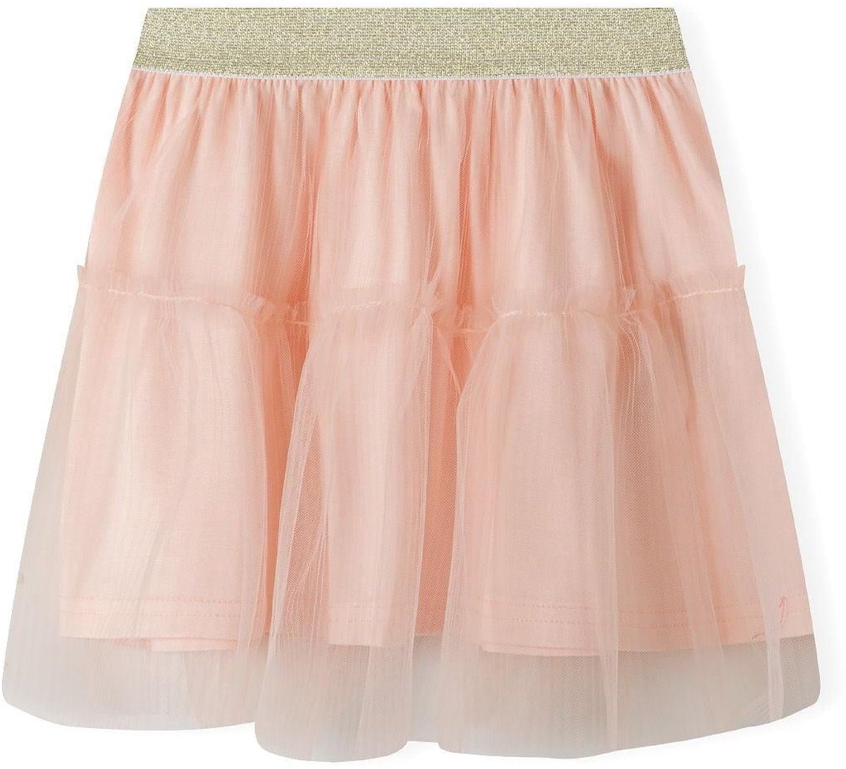 Minoti meisjes rok oranje tule met glitter tailleband - feestelijk