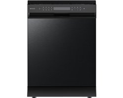 Wiggo WD-F6148B(DX) - Vrijstaande Vaatwasser - 60cm - 14 Couverts - 6 wasprogramma's - Energielabel B - 5 jaar garantie - Zwart Rvs