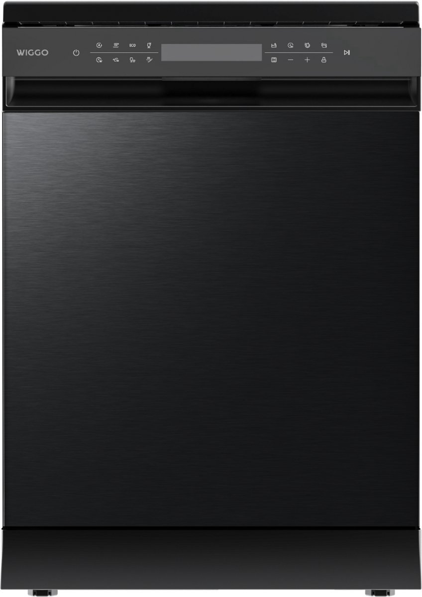 Wiggo - WD-6148C(BX) - Vrijstaande Vaatwasser - 60cm - 14 Couverts - 6 wasprogramma's - Energielabel B - 5 jaar garantie - Zwart Rvs