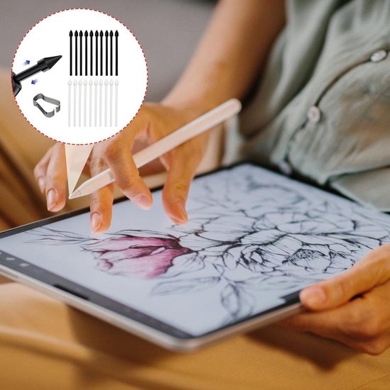 20 Stukken Stylus Tip, 2 Stukken Penclip, Touchscreen Tip, Touchscreen Tip, Vervangbare Touchscreen Pen Pen, Geschikt Voor Tablets Van Mobiele Telefoons, Enz. — afbeelding 4