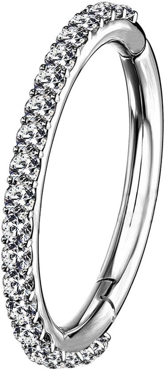 Kraakbeen-oorbellen, 16G, roestvrij staal, 5 stuks, Petal Clear CZ bloem tragus, helix-oorbellen, kraakbeen-oorstekers, Roestvrij staal