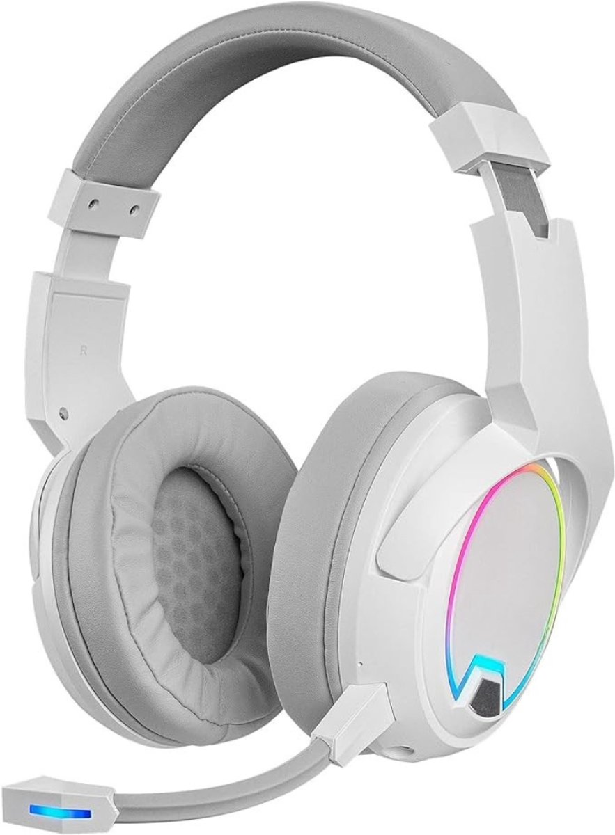 QORA® Game headset draadloos - Headset - Game headset - Gaming headsets - Wit - 9cm x 18cm x 20cm