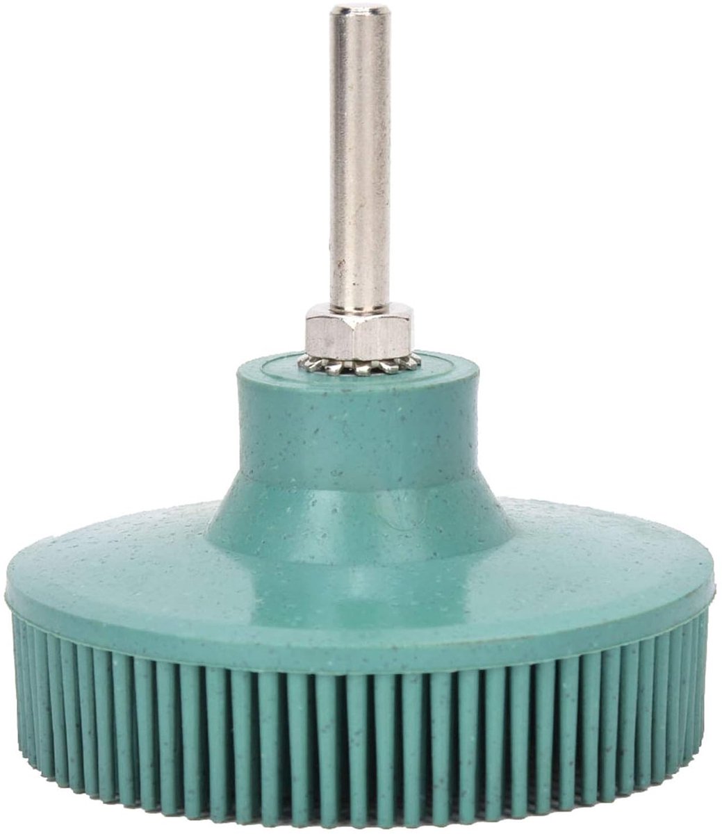 Polijstborstel, 3 Inch Bristle Disc, Emery Rubber Schurende Borstel Ontbramen Polijsten Slijpschijf Voor Metaal Fijn, Bristle Discs (Groente)
