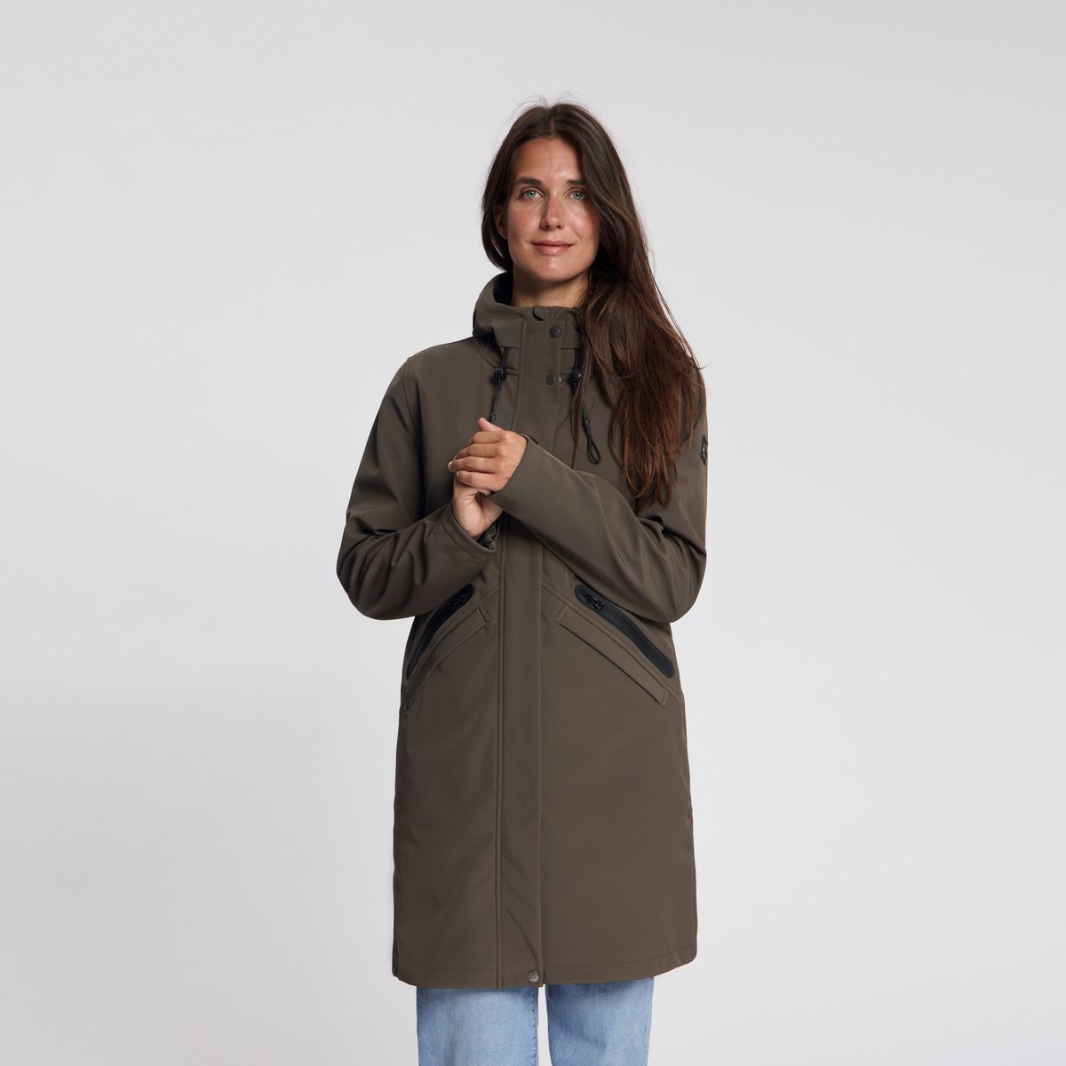 Travelin’ Nilda Dames Softshell Jas Waterdicht Donkerbruin