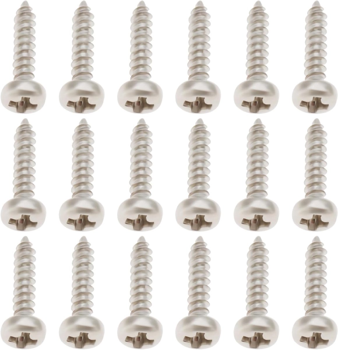 50 Stuks Gitaar Tuner Machine Hoofd Montage Schroeven M2 10mm Metalen Gitaar Tuners Voor Akoestische Elektrische Gitaar Bass Zilver