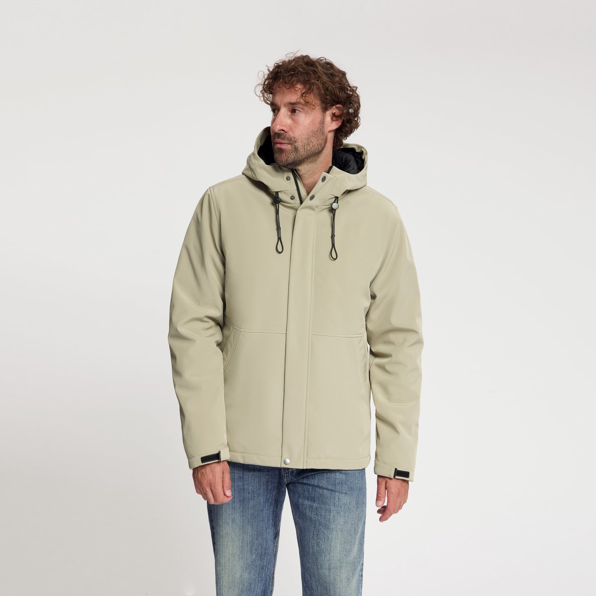 Travelin’ Nils Heren Softshell Jas Waterdicht Lichtbruin