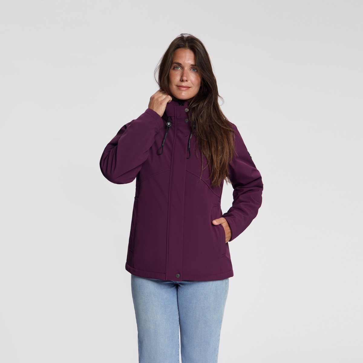 Travelin' Nykke Dames - Softshell Jas - Waterdicht - Paars