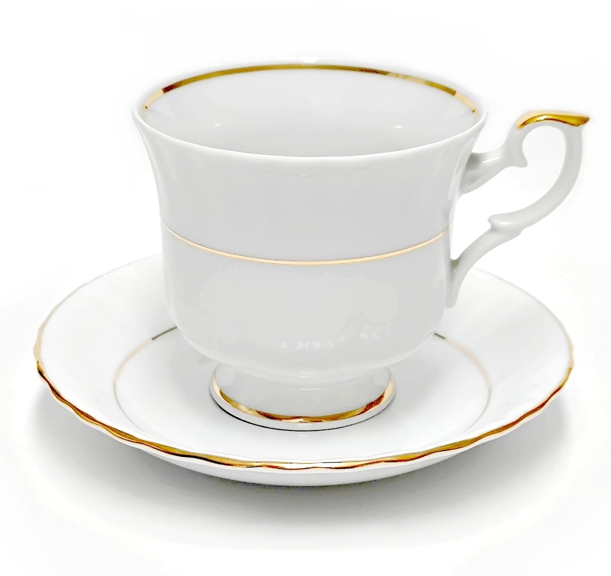 Malcer Iwona Porseleinen Kop & Schotel 240ml - Goud