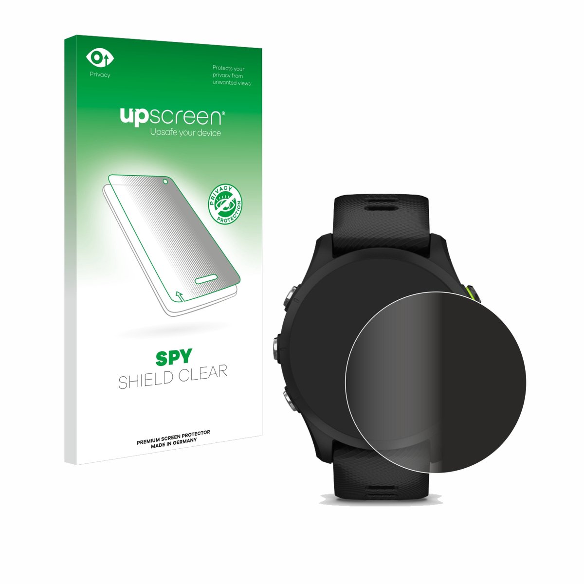 upscreen - privacy screenprotector voor Garmin Forerunner 255 Music - Folie Beschermfolie Blauwlichtfilter