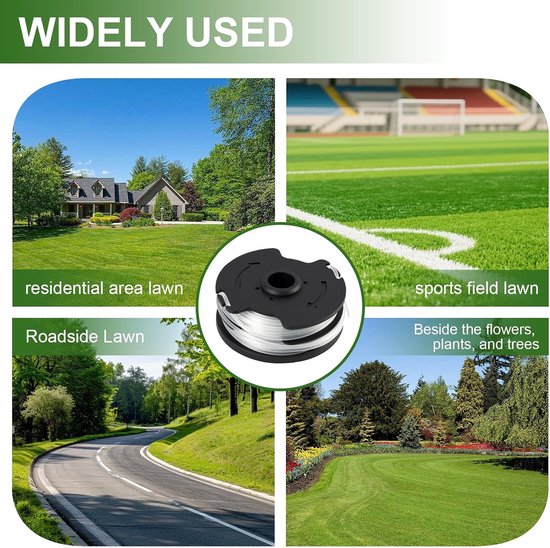 Spoelen, graskantensnijder spoelen, nylondraad spoelen, 1,6 mm nylondraad, eenvoudig te installeren, compatibel met graskantensnijder 20 Li A1 B2 C3 PRT 550 A1 A3 PRT 300 A — afbeelding 4