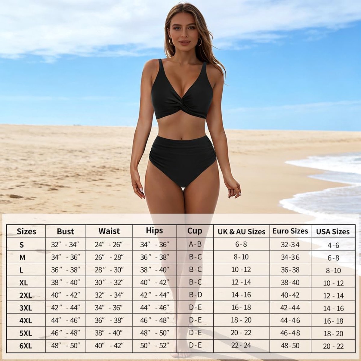 Dames Set Buikweg Sexy High Waist Push Up Bikini V-hals Mid Waist Badmode Tweedelig Badpak Zwempak