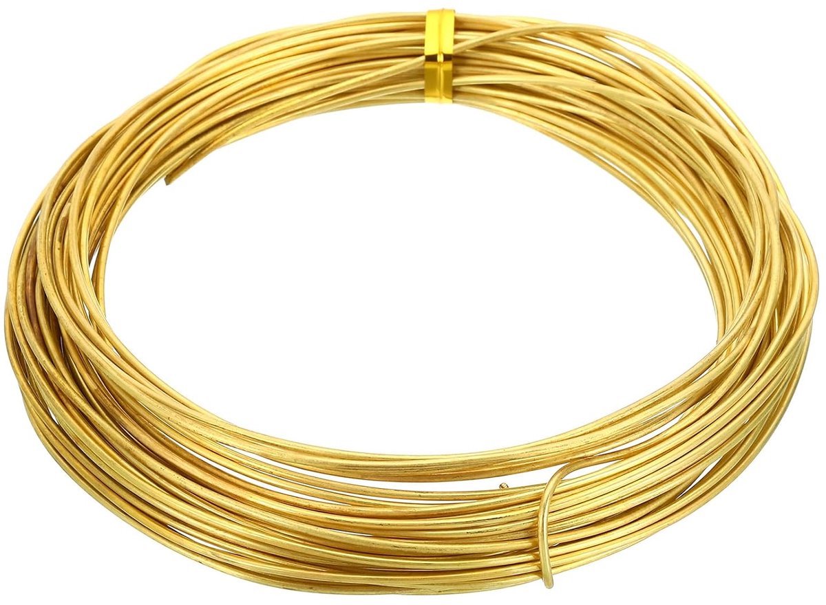 Draad, 1 stuk, 16 gauge/1,2 mm diameter, 10 m, ambachtelijke draad voor het maken van sieraden, kralen en tuinplanten