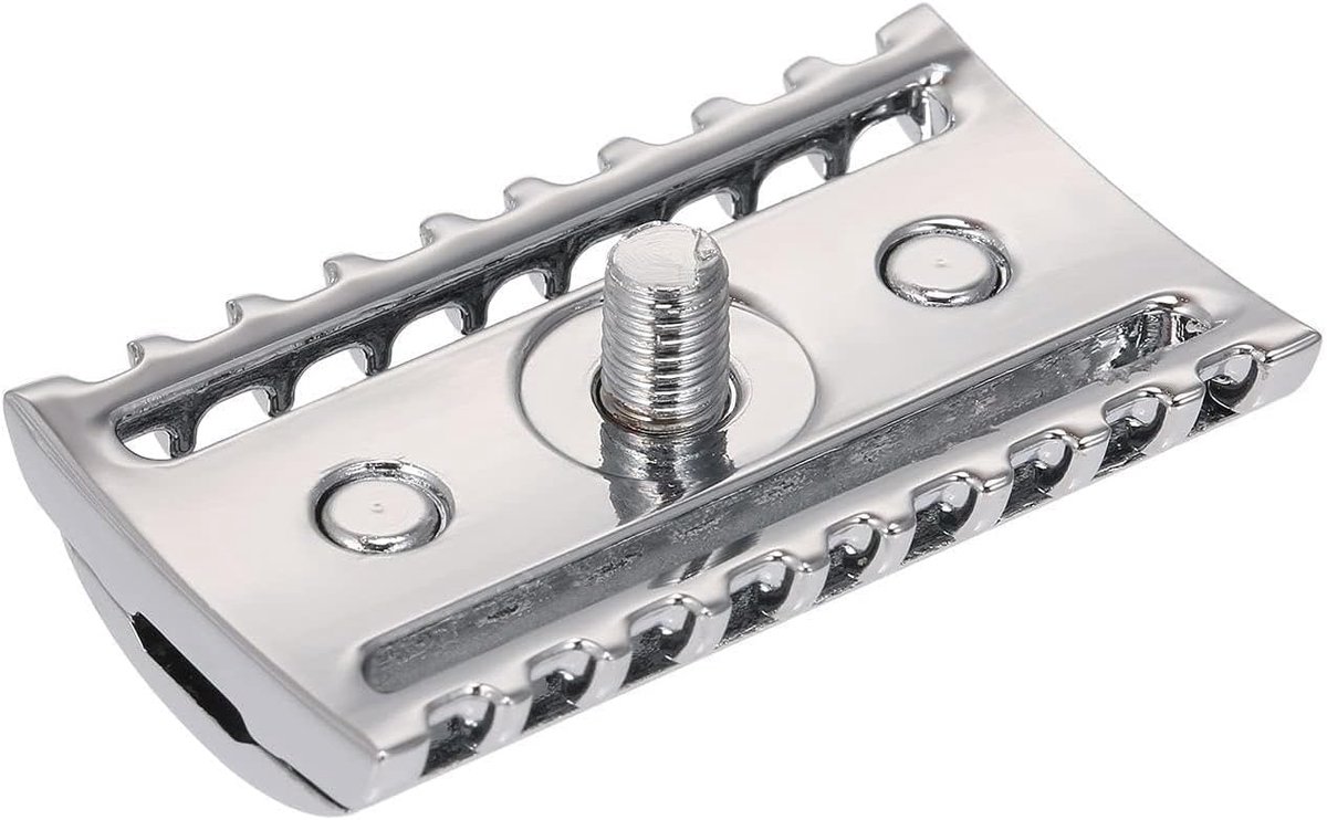 Dubbele Veiligheid Roestvrijstalen Open Kamkop Heren Scheergereedschap voor Kapper Thuisgebruik Zilver 4,1 Cm
