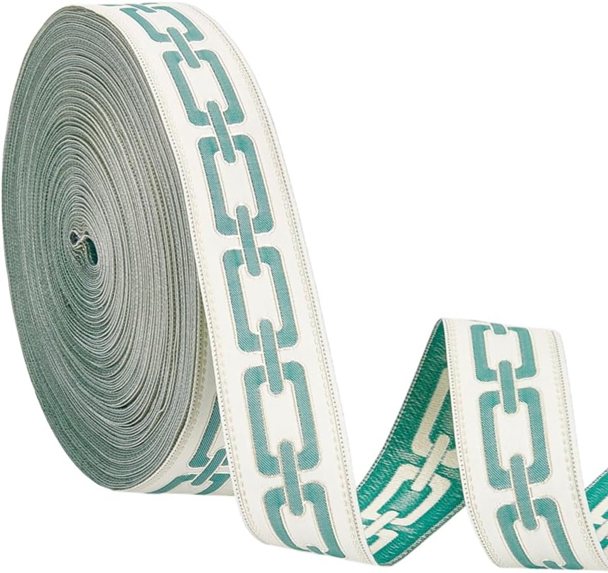 27 Yards Jacquard Lint Stof Trim Groen Polyester Geweven Trim Tape 30mm Breed Voor DIY Naaien Ambachten Handgemaakte Tas Riem Kleding Decoratie Gordijn Trim Home Decor
