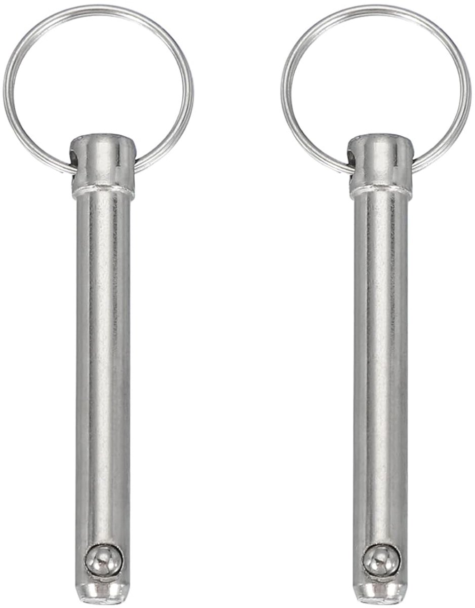 Snelspanstift, Diameter 5/16" (8mm) Bruikbare lengte 2,01" (51mm) Totale lengte 3,62" (92mm) Bimini Top Pin Marine Hardware Koolstofstaal voor boottoebehoren, verpakking van 2