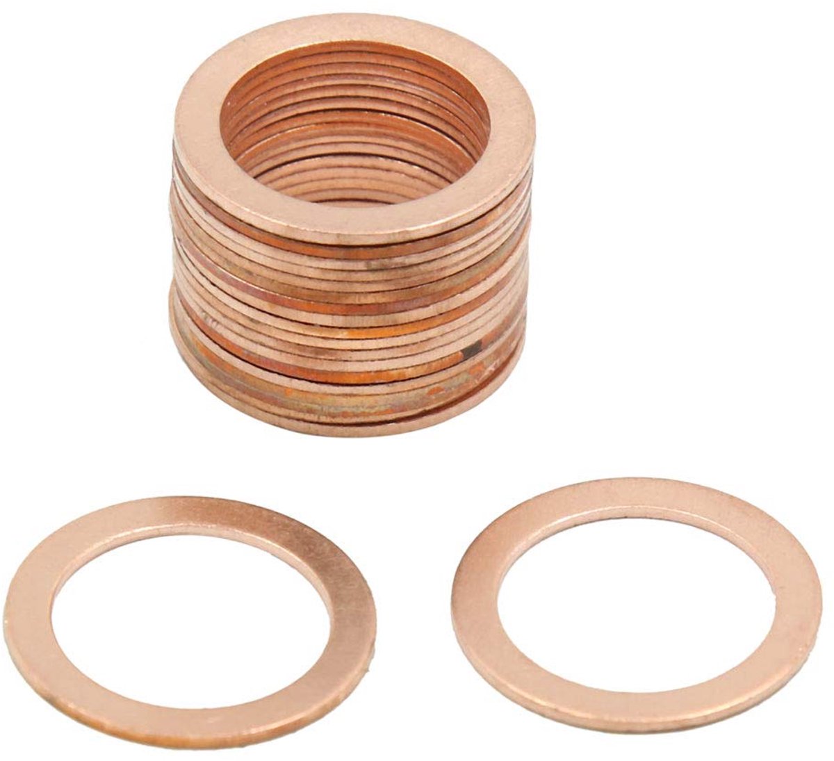 18 mm binnendiameter, koper, afdichting, 20 stuks