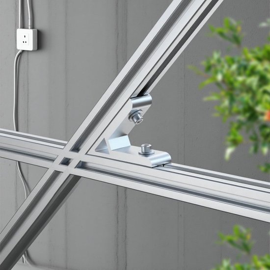 8 stuks aluminium profielconnectoren 40 x 40 mm aluminium profiel hoekconnector 45 graden hoekconnector voor stangprofiel doe-het-zelf projecten — afbeelding 4